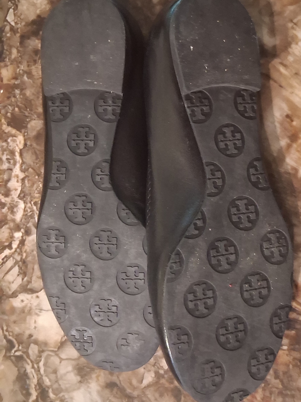 Tory Burch Black Reva Logo Ballet Flats - Picture 4 of 5